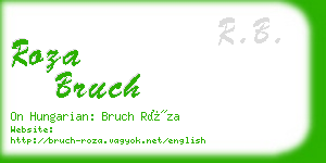 roza bruch business card